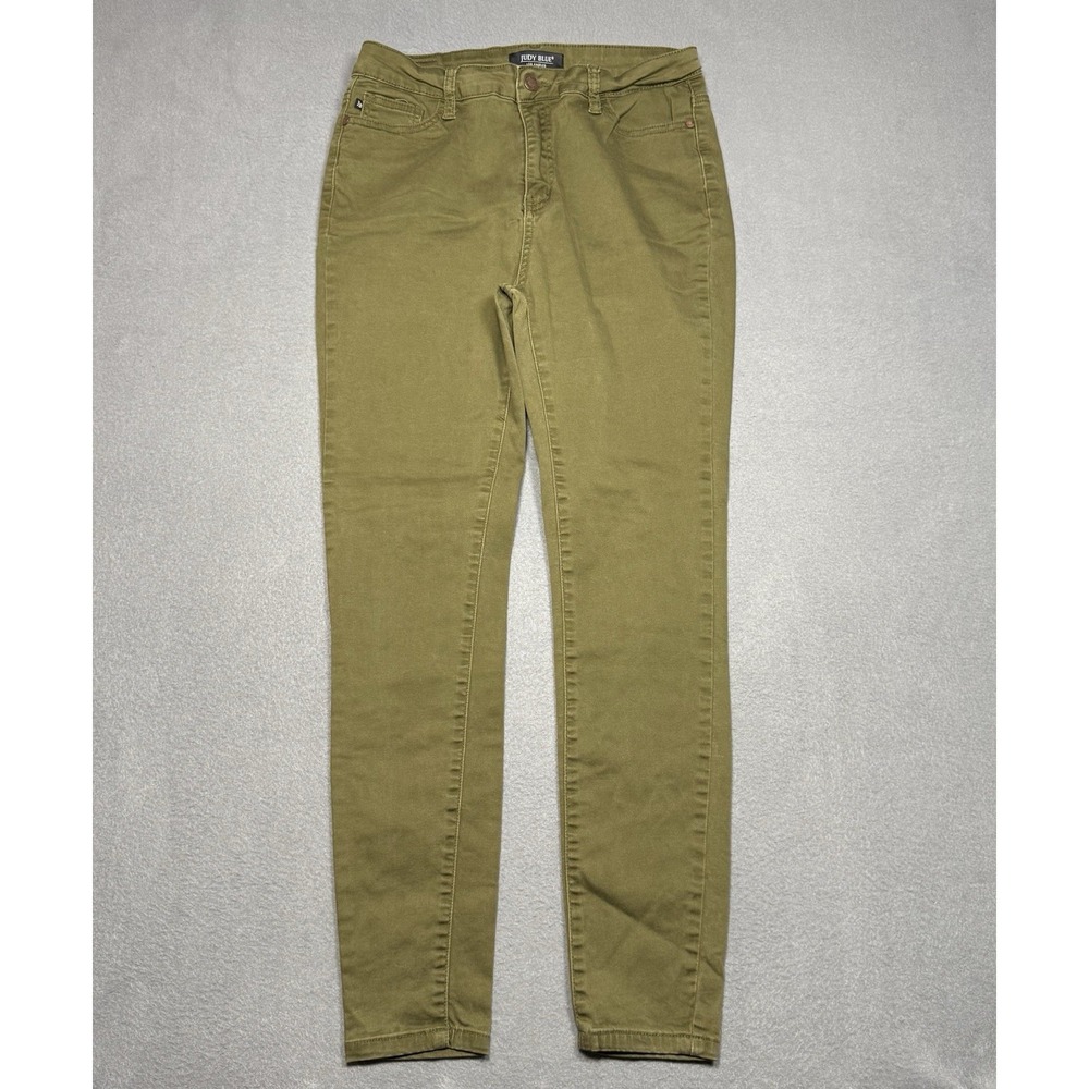 Judy Blue Jeans Womens 11/30 (28x28) OD Green Highrise Skinny Ankle Stretch